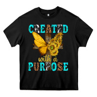 Black created with a purpose Heavy Core Tee - texasbilliewilder