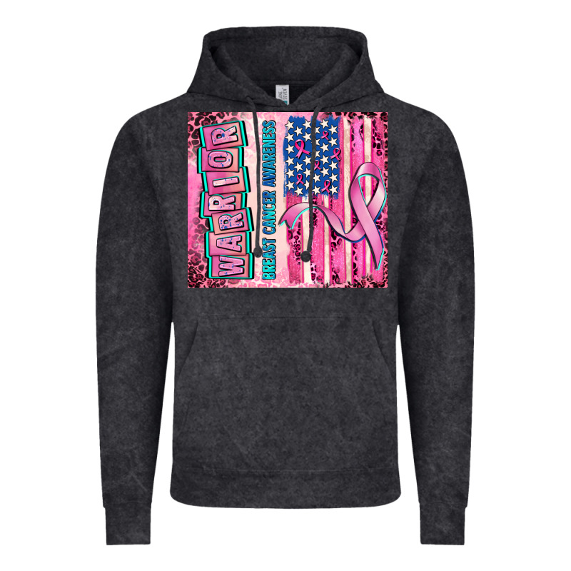 Warrior Breast Cancer And American Flag Vintage Hoodie by AdoDesignShop | Teevron