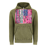 Vintage Olive warrior breast cancer and american flag Vintage Hoodie - AdoDesignShop