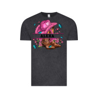 Vintage Black pink costom name cowgirl hat and roses Vintage Tee - AdoDesignShop