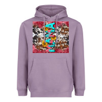 Lavender mama cowhide  sunflowers Heavyweight Hoodie - LillyAllenDesigns