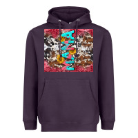 Plum mama cowhide  sunflowers Heavyweight Hoodie - LillyAllenDesigns