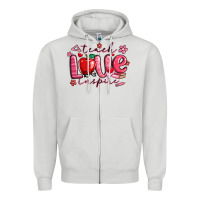 Dove Grey teach love inspire valentines day Zipper Hoodie - MaliasSmallBusiness