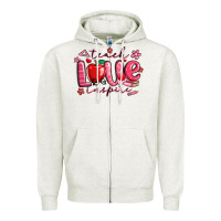 Oatmeal Heather teach love inspire valentines day Zipper Hoodie - MaliasSmallBusiness