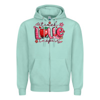 Seafoam teach love inspire valentines day Zipper Hoodie - MaliasSmallBusiness