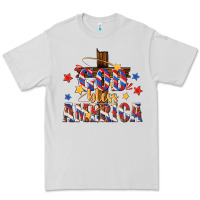 Dove Grey god bless america Premium Tee - texasbilliewilder