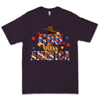 Plum god bless america Premium Tee - texasbilliewilder
