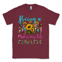 Burgundy being a mom makes my life complete Classic Tee - Artiststas