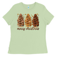 Matcha melanin christmas trees Ladies Tee - MaliasSmallBusiness