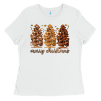 White melanin christmas trees Ladies Tee - MaliasSmallBusiness