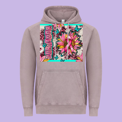 Survivor Breast Cancer Vintage Hoodie Designed By Adodesignshop