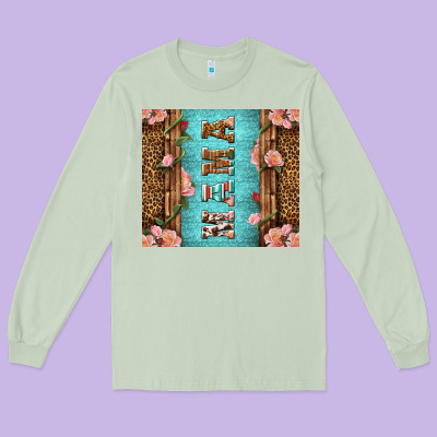 Western Mama Pink Roses Long Sleeve Tee Designed By Lillyallendesigns