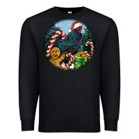 Black jersey giant rooster christmas Premium Sweatshirt - LillyAllenDesigns
