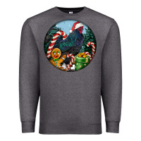 Charcoal Heather jersey giant rooster christmas Premium Sweatshirt - LillyAllenDesigns