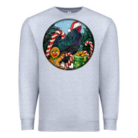 Heather Grey jersey giant rooster christmas Premium Sweatshirt - LillyAllenDesigns