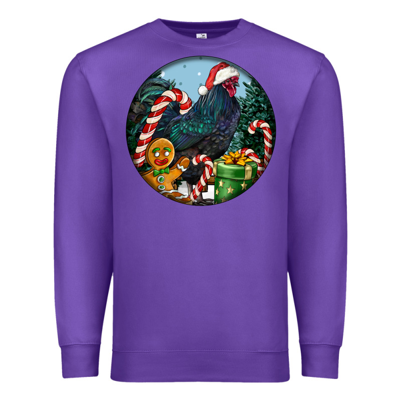 Jersey Giant Rooster Christmas Premium Sweatshirt by LillyAllenDesigns | Teevron