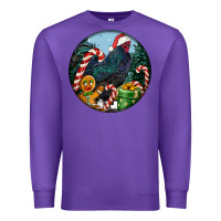 Purple jersey giant rooster christmas Premium Sweatshirt - LillyAllenDesigns