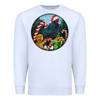 White jersey giant rooster christmas Premium Sweatshirt - LillyAllenDesigns