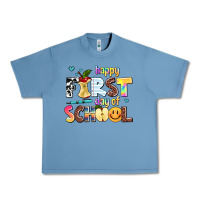 Pebble Blue happy first day of school Urban Heavy Tee - AdoDesignShop