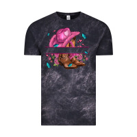 Cloud Black pink cowgirl hat and roses Vintage Tee - AdoDesignShop