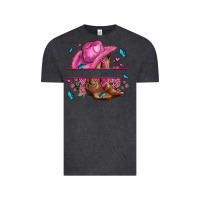 Vintage Black pink cowgirl hat and roses Vintage Tee - AdoDesignShop