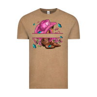 Vintage Coffee pink cowgirl hat and roses Vintage Tee - AdoDesignShop