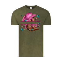 Vintage Olive pink cowgirl hat and roses Vintage Tee - AdoDesignShop