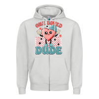 Dove Grey one loved dude Zipper Hoodie - MaliasSmallBusiness