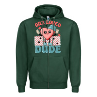 Sports Green one loved dude Zipper Hoodie - MaliasSmallBusiness