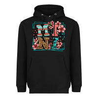 Black floral leopard frame mini Heavyweight Hoodie - LillyAllenDesigns