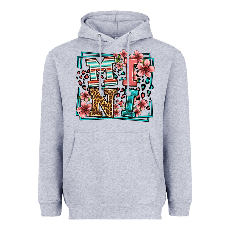Floral Leopard Frame Mini Heavyweight Hoodie by LillyAllenDesigns | Teevron