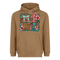 Toasted Coconut floral leopard frame mini Heavyweight Hoodie - LillyAllenDesigns