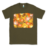 Army Green fall pumpkin background Classic Tee - AdoDesignShop