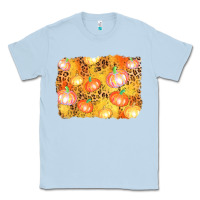 Dusty Blue fall pumpkin background Classic Tee - AdoDesignShop