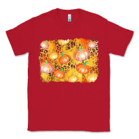 Red fall pumpkin background Classic Tee - AdoDesignShop