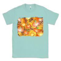 Seafoam fall pumpkin background Classic Tee - AdoDesignShop