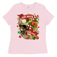 Bubblegum Pink sorta merry sorta scary Ladies Tee - MaliasSmallBusiness
