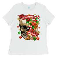 White sorta merry sorta scary Ladies Tee - MaliasSmallBusiness