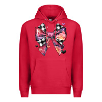 Cardinal coquette bow floral checkered pattern Premium Hoodie - JahusDesignShop