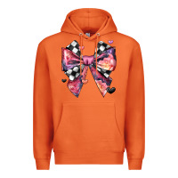 Carrot coquette bow floral checkered pattern Premium Hoodie - JahusDesignShop