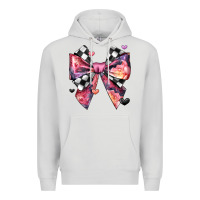 Coquette Bow Floral Checkered Pattern Premium Hoodie | Teevron