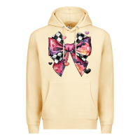 Pina Colada coquette bow floral checkered pattern Premium Hoodie - JahusDesignShop