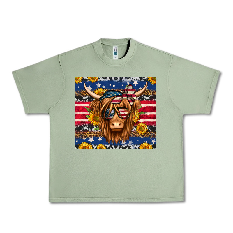 4th Of July Longhaired Cow Tumbler Urban Heavy Tee by Jasminsmagicworld | Teevron