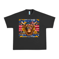 Pigment Black 4th of july longhaired cow tumbler Urban Heavy Tee - Jasminsmagicworld