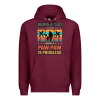 Burgundy Being a dad is an honor being a pawpaw is priceless Premium Hoodie - Bettercallsaul