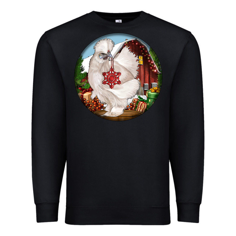 Silkie Chicken Christmas Premium Sweatshirt by LillyAllenDesigns | Teevron