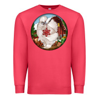 Cardinal silkie chicken christmas Premium Sweatshirt - LillyAllenDesigns
