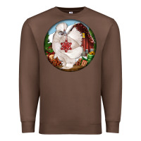 Chestnut silkie chicken christmas Premium Sweatshirt - LillyAllenDesigns
