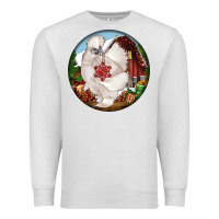 Oatmeal Heather silkie chicken christmas Premium Sweatshirt - LillyAllenDesigns