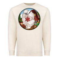 Sandshell silkie chicken christmas Premium Sweatshirt - LillyAllenDesigns